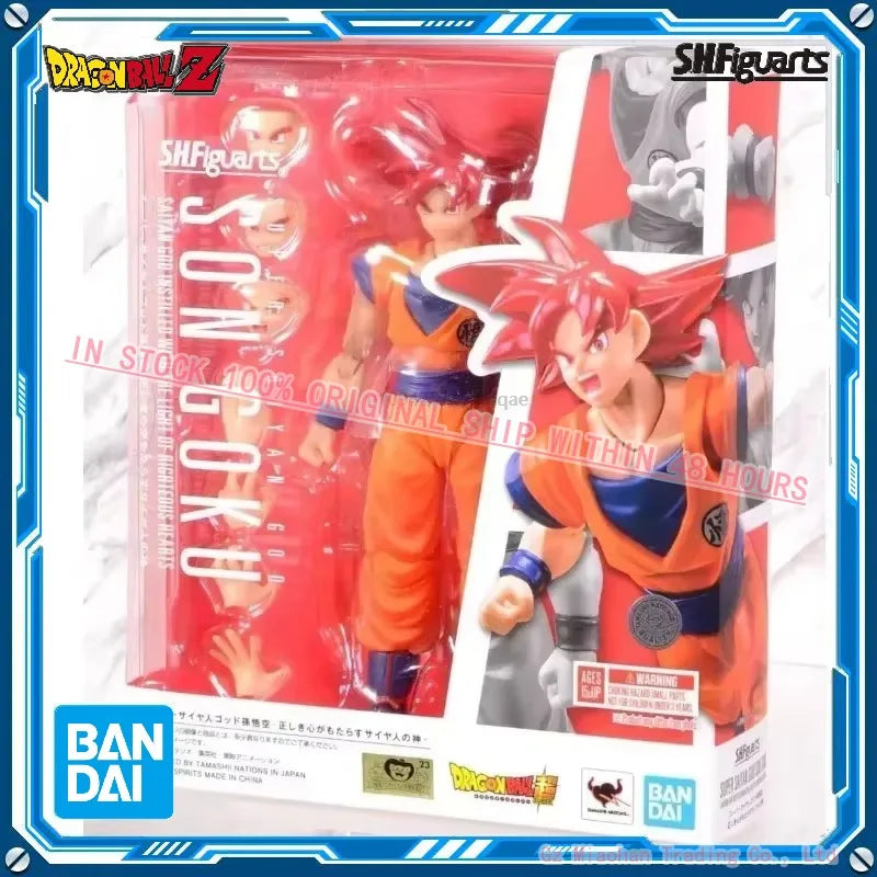 Wholesale Original  Shfiguarts Anime Dragon Ball Z Saiyan God Instilled with the Light of Righteous Hearts Son Goku