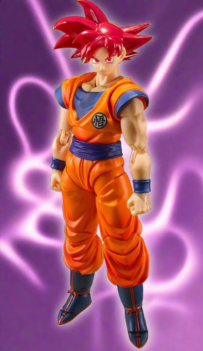 Wholesale Original  Shfiguarts Anime Dragon Ball Z Saiyan God Instilled with the Light of Righteous Hearts Son Goku