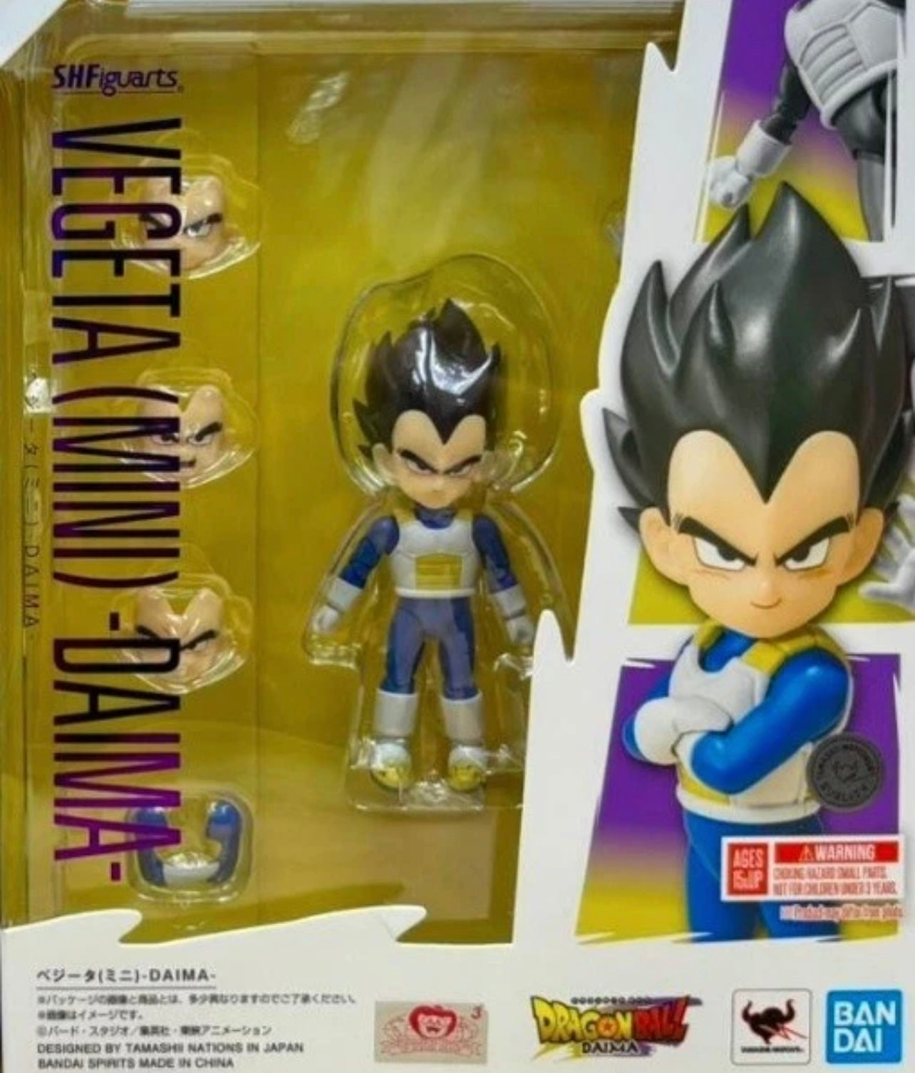 BANDAI S.H.Figuarts SHF Dragon Ball Vegeta MINI DAIMA Anime Action Figures Model Toys