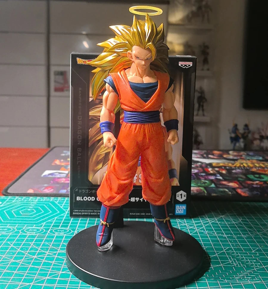 Banpresto Dragon Ball Anime Figurines Bos Super Saiyan 3 Goku Action Figures DBZ Figurals Collectible Model Toys