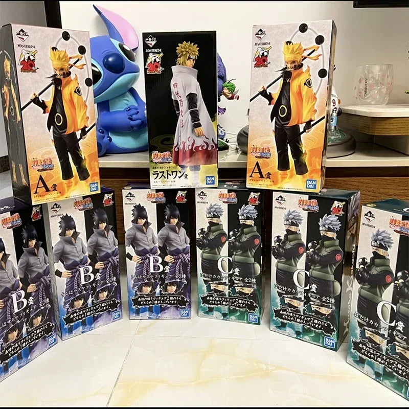 20Cm  Naruto Anime Figure Shippuden Uchiha Sasuke Hatake Kakashi Namikaze Minato Action Figure Collection Model Toys Gifts