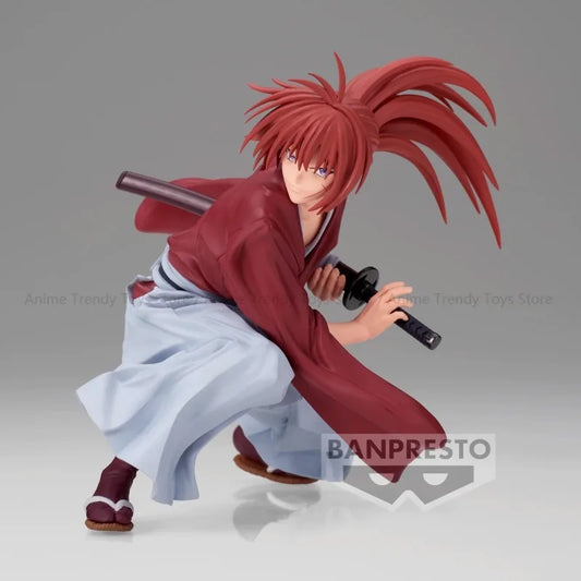 Original in Stock  BANPRESTO VIBRATION STARS Himura Kenshin Anime Action Figure Toy Gift Model Collection Hobby WY