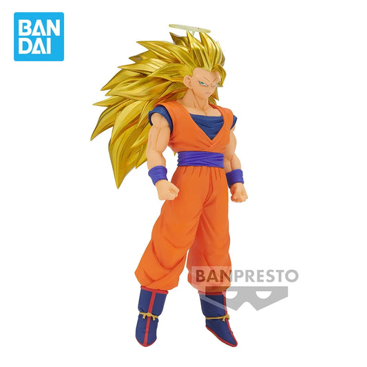 Banpresto Dragon Ball Anime Figurines Bos Super Saiyan 3 Goku Action Figures DBZ Figurals Collectible Model Toys