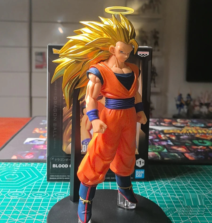 Banpresto Dragon Ball Anime Figurines Bos Super Saiyan 3 Goku Action Figures DBZ Figurals Collectible Model Toys