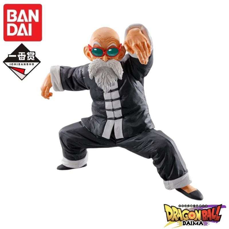 In Stock 100% Original Bandai Ichiban Kuji Strong Bonds Master Roshi, Three-Headed Statue Krillin Goku Anime Character Model
