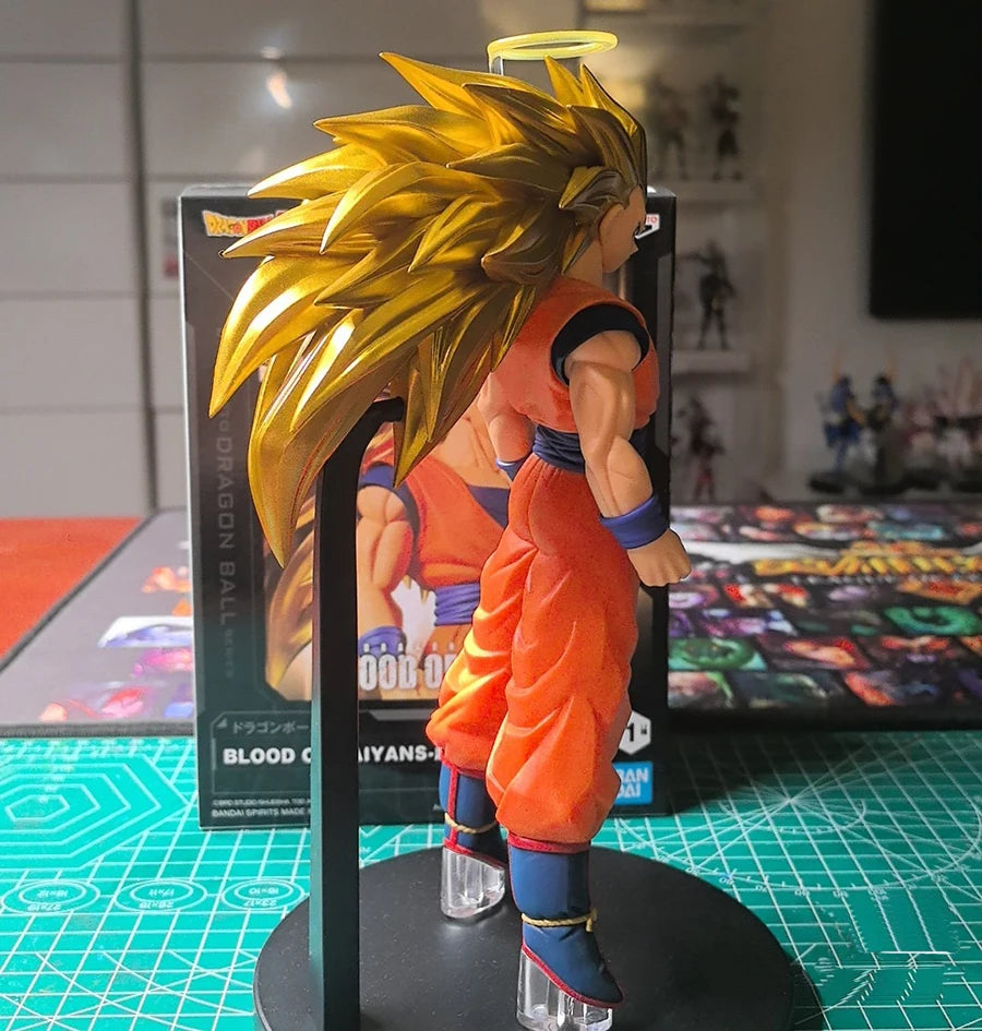 Banpresto Dragon Ball Anime Figurines Bos Super Saiyan 3 Goku Action Figures DBZ Figurals Collectible Model Toys