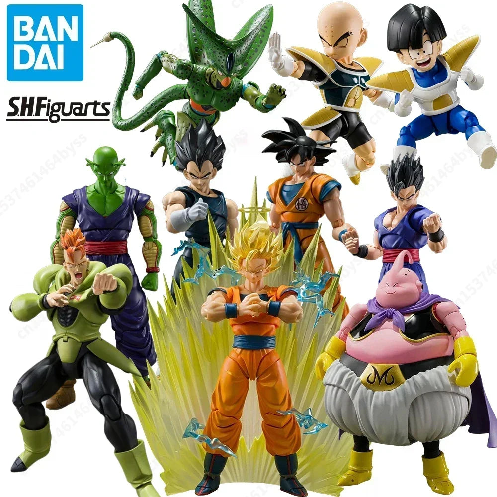 BANDAI Dragon Ball S H Figuarts SHF Broly Frieza Vegeta Legendary Goku Android 19 V Jump 30th Goku Action Toy Figures Gift