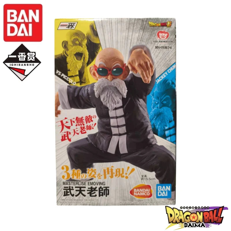 In Stock 100% Original Bandai Ichiban Kuji Strong Bonds Master Roshi, Three-Headed Statue Krillin Goku Anime Character Model