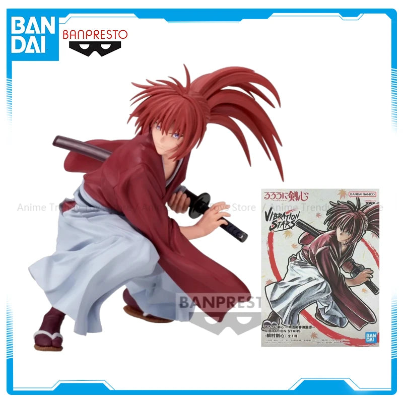 Original in Stock  BANPRESTO VIBRATION STARS Himura Kenshin Anime Action Figure Toy Gift Model Collection Hobby WY
